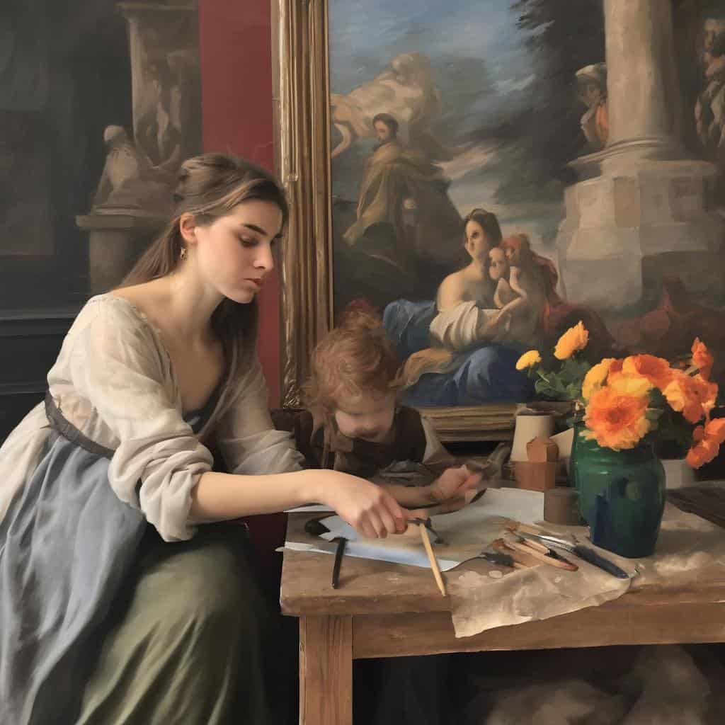 Ασχολούνται με σύγχρονη ζωγραφική και δημιουργική έκφραση σε στούντιο τέχνης.