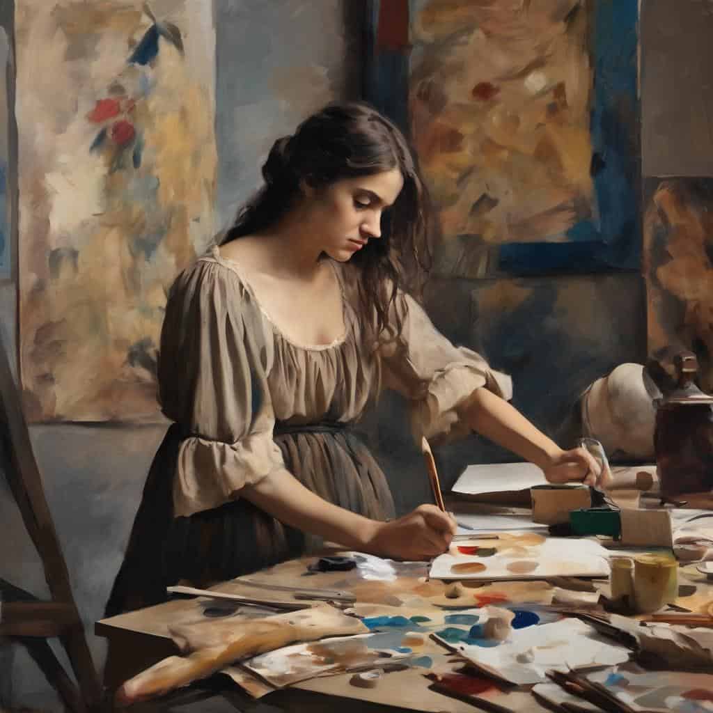 Ζωγράφος δημιουργεί σύγχρονες και πρωτότυπες ζωγραφιές με έμφαση στη δημιουργική έκφραση.